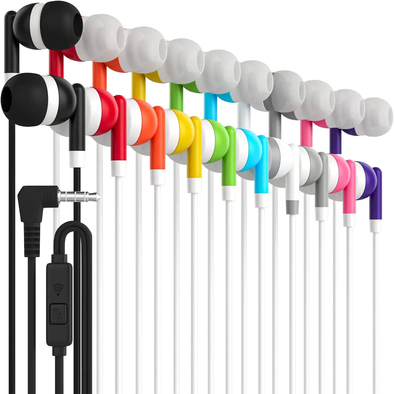 10 Pack Earbuds with Microphone Noise Isolating