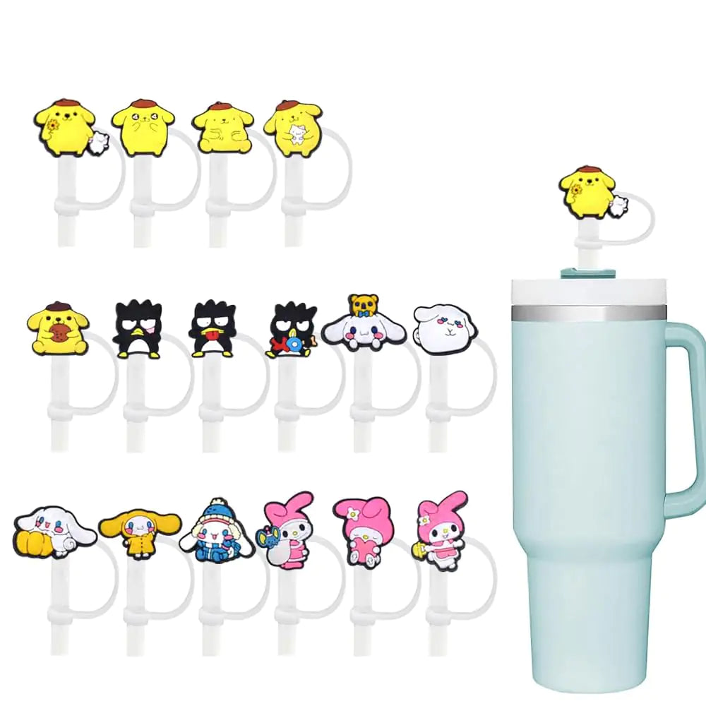16Pcs 10mm Straw Cover for Stanley Cup