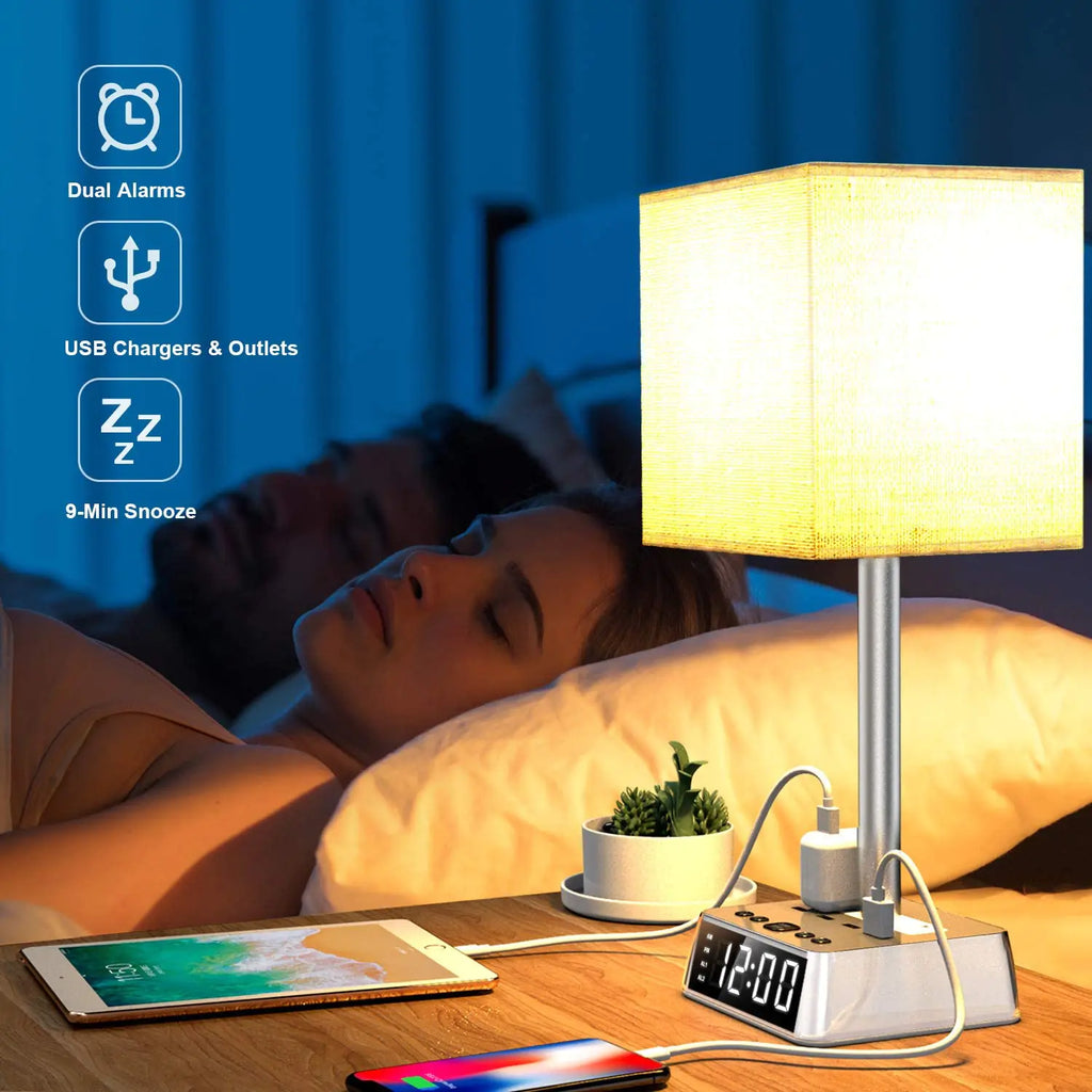 Table Lamp with 4 USB Ports