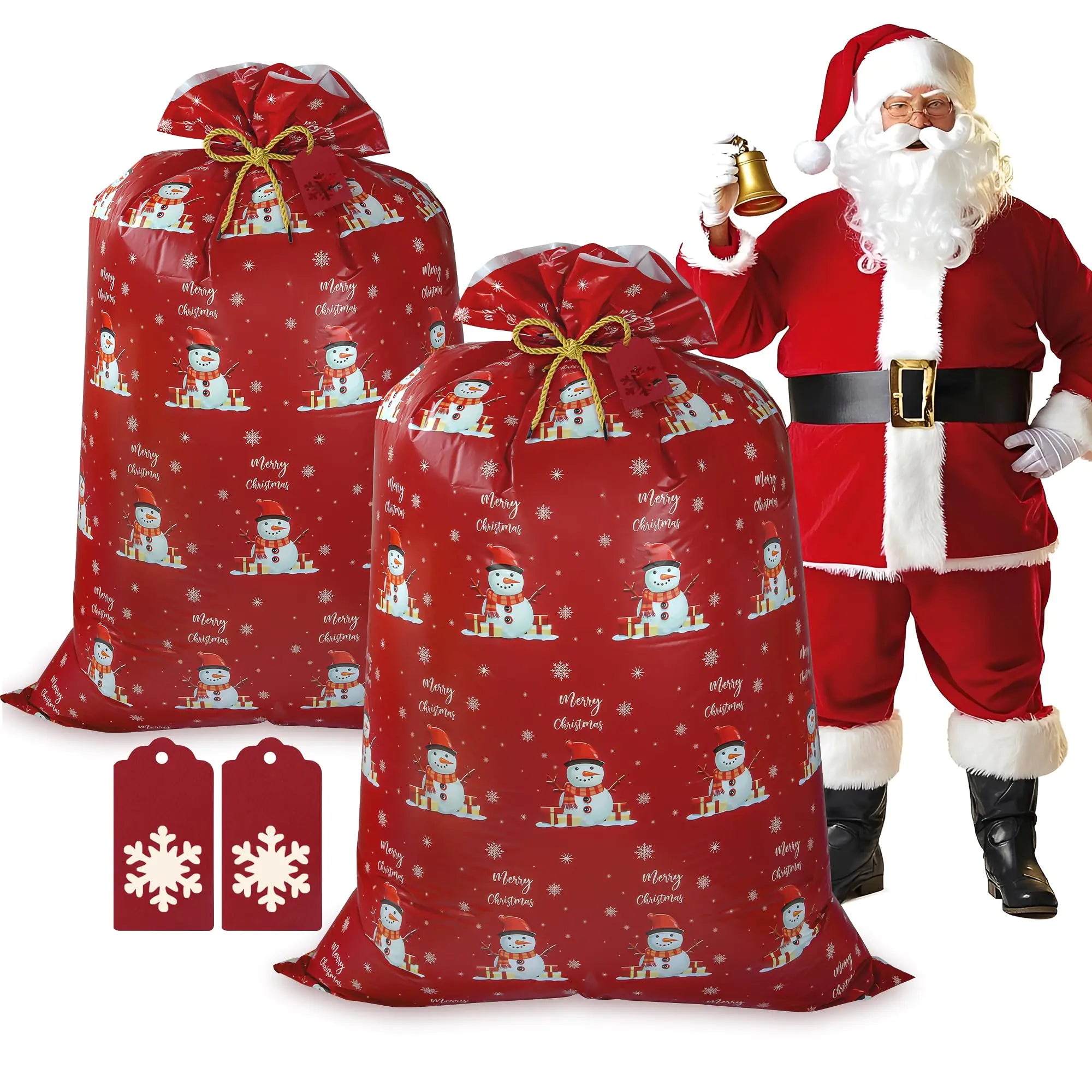 2 Pcs Santa Claus Christmas Bags