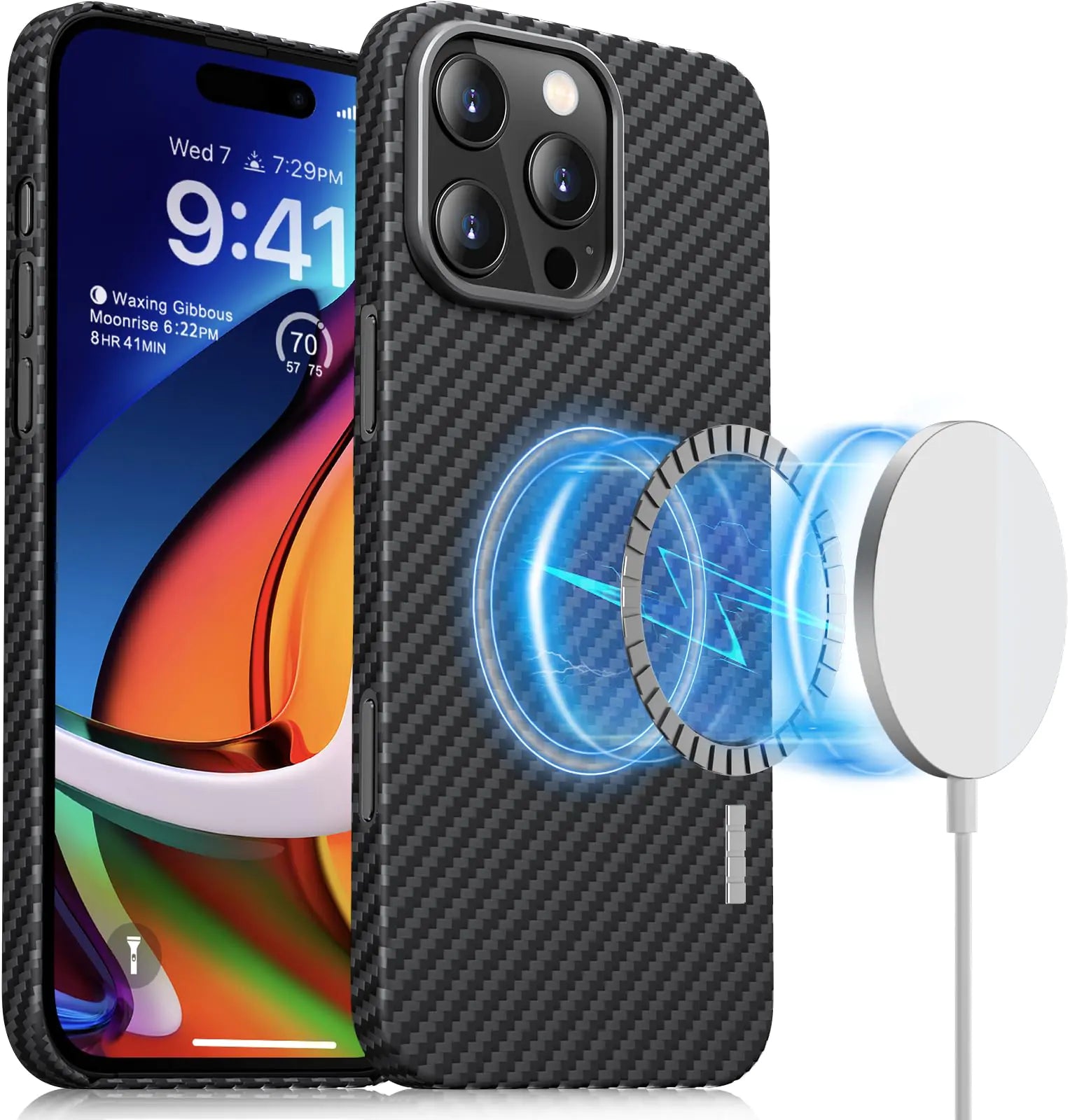 Magnetic Case for iPhone 16 Pro Carbon Fiber