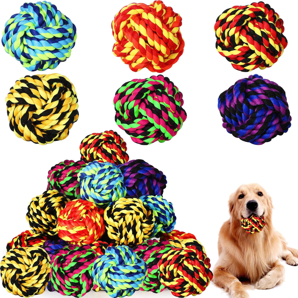 18 Pcs Dog Rope Ball