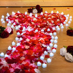 6000 Pcs Artificial Rose Petals & 120 Pcs LED Candle