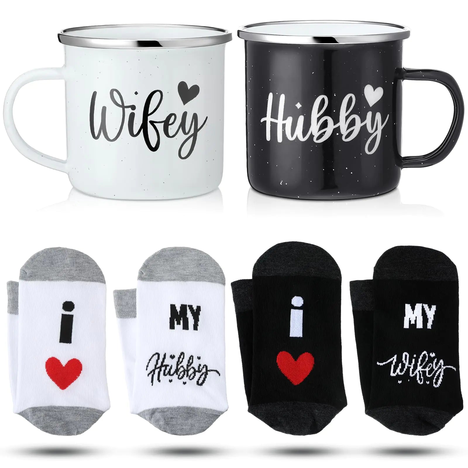 4 Pack Hubby and Wifey Gifts Wifey and Hubby