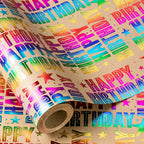 Birthday Kraft Wrapping Paper Roll