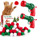 60 Cat Pom Pom Balls & 2 Launchers